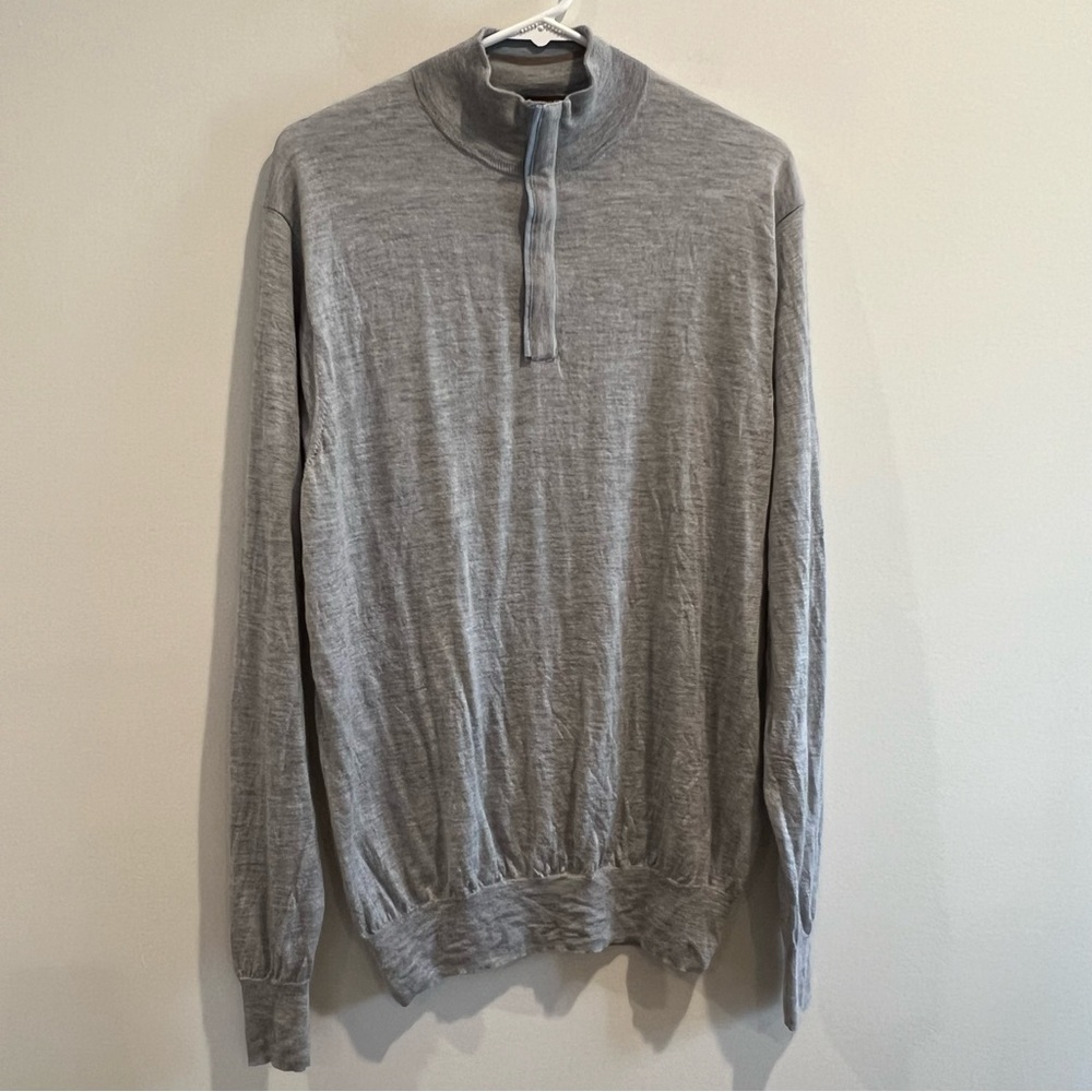 Peter Millar quarter‎ zip cashmere silk pullover sweater